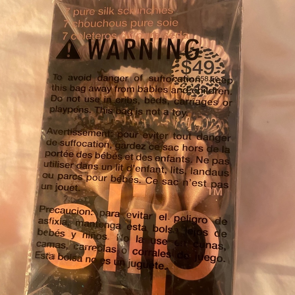 New in box - set of 7 Slip silk scrunchies